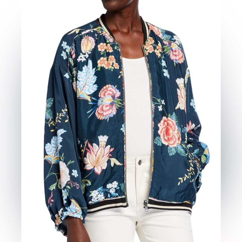Johnny Was Bomber Jacket Reversible Size M